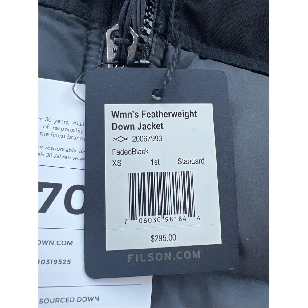 Filson Women's Goose Down‎ Featherweight 700 Hooded Puffer Parka Size XS $295 - Picture 3 of 7